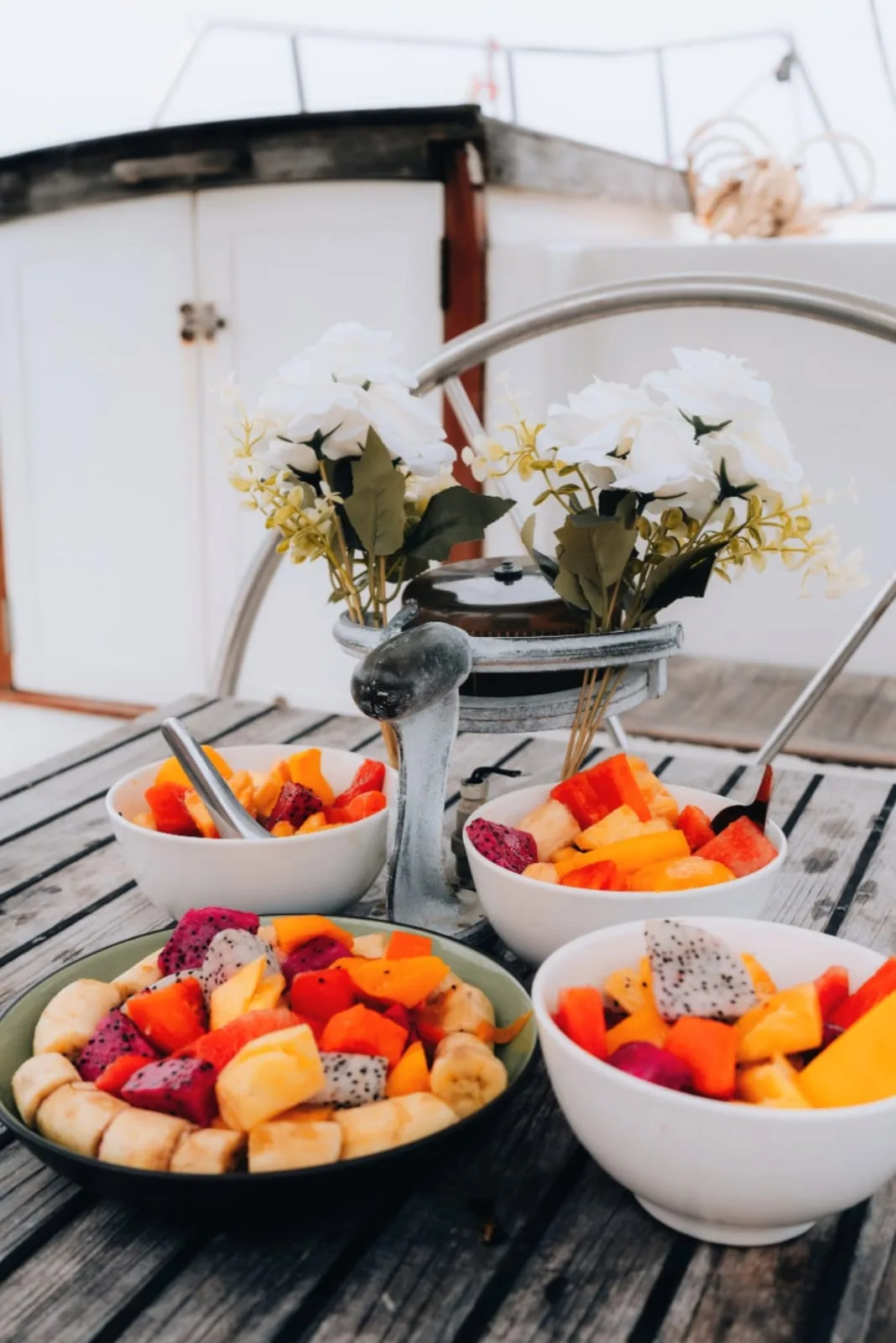 Fruit platters served onboard all our cruises
